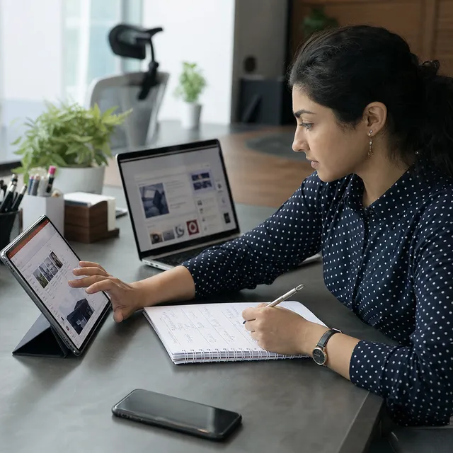 Illustrative scene of two QA & Software Testing professionals working together
